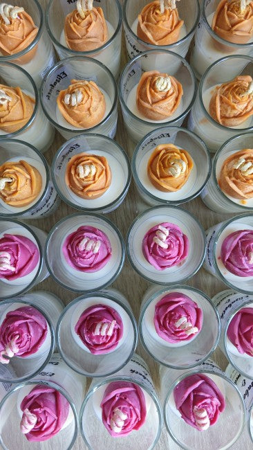 Commande bougies evenement rose