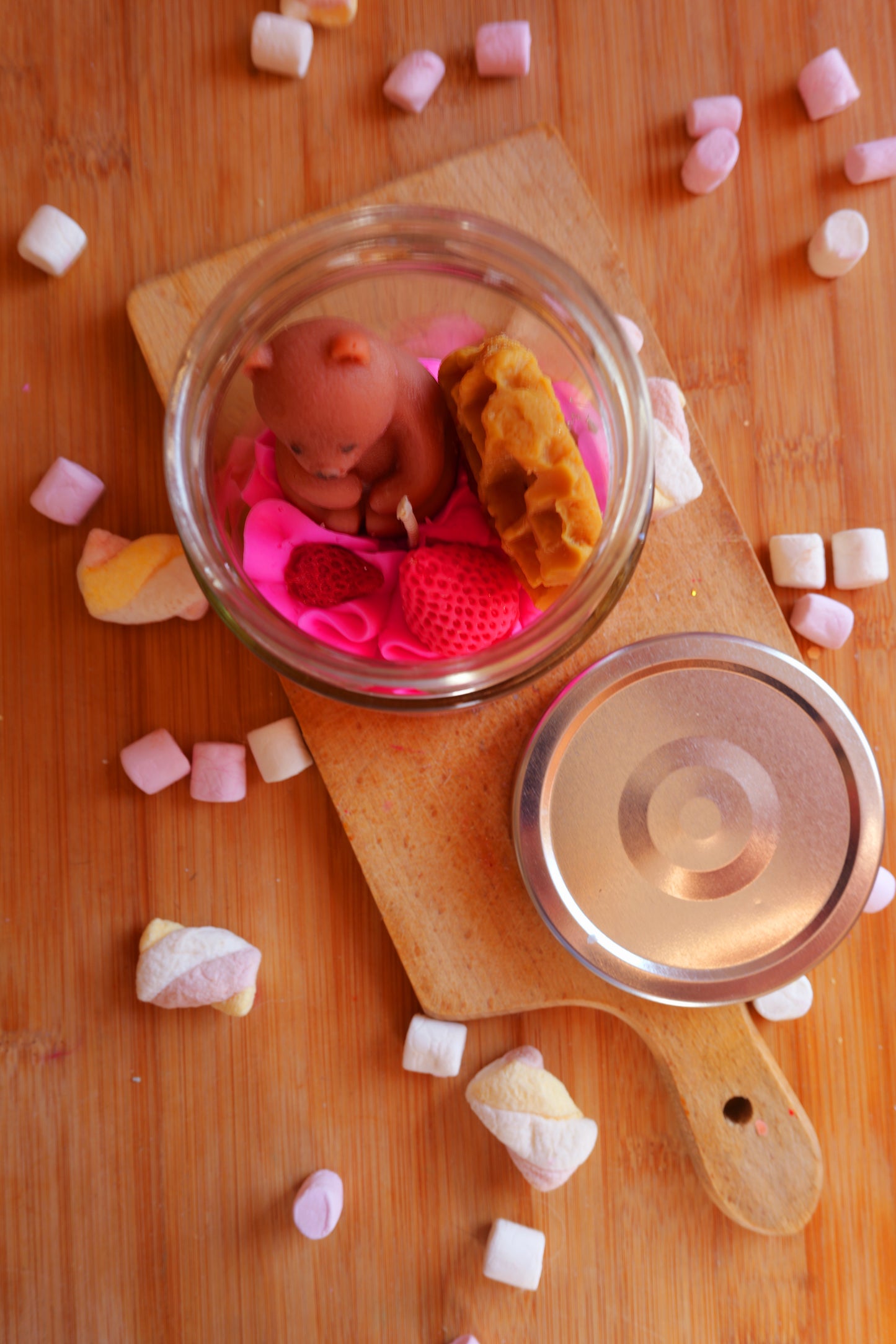 Bougie Ourson à la Fraise