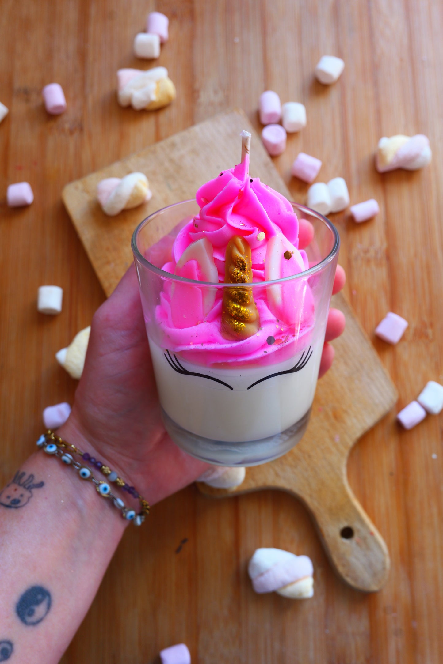 Bougie licorne XL Malabar fraise