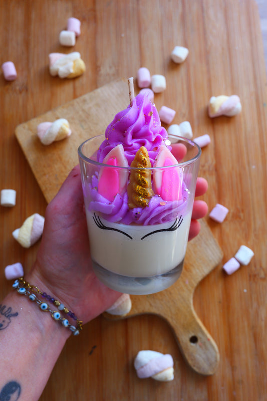 Bougie licorne XL Perlimpinpin