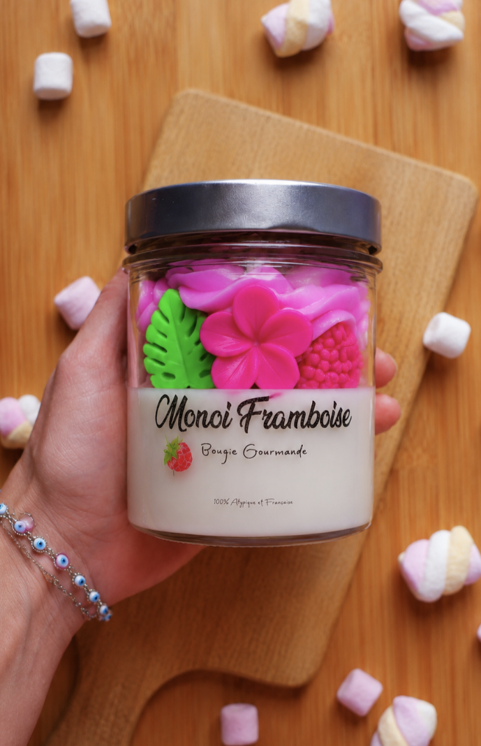 Bougie XL Monoi Framboise