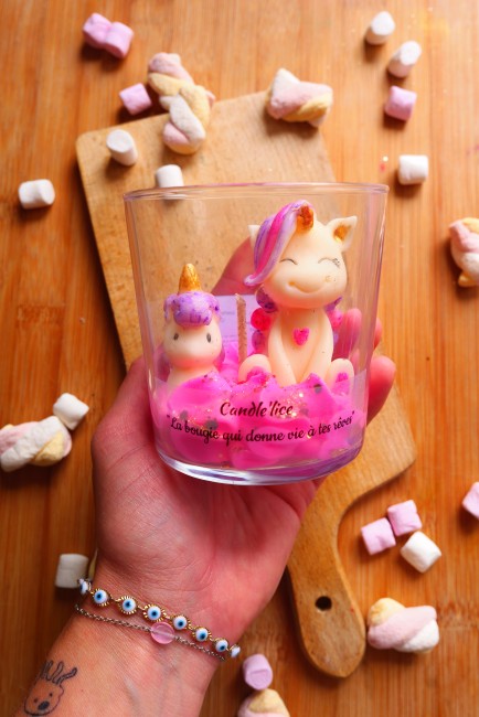 Bougie signature xl licornes