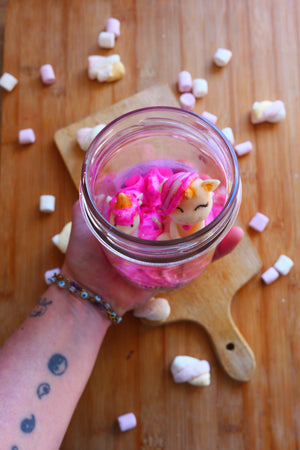 Bougie signature 2 licornes