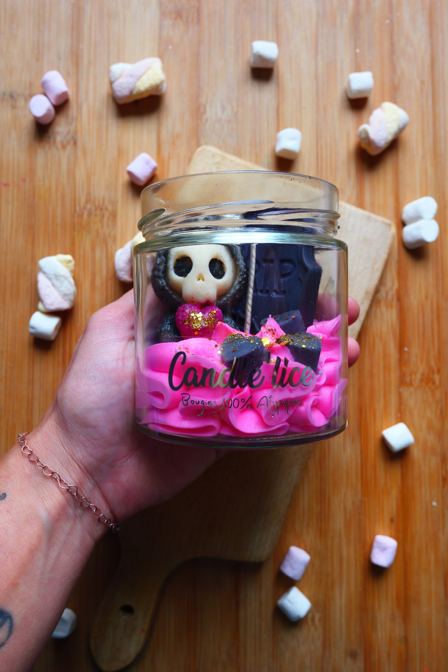 Bougie Skull Love