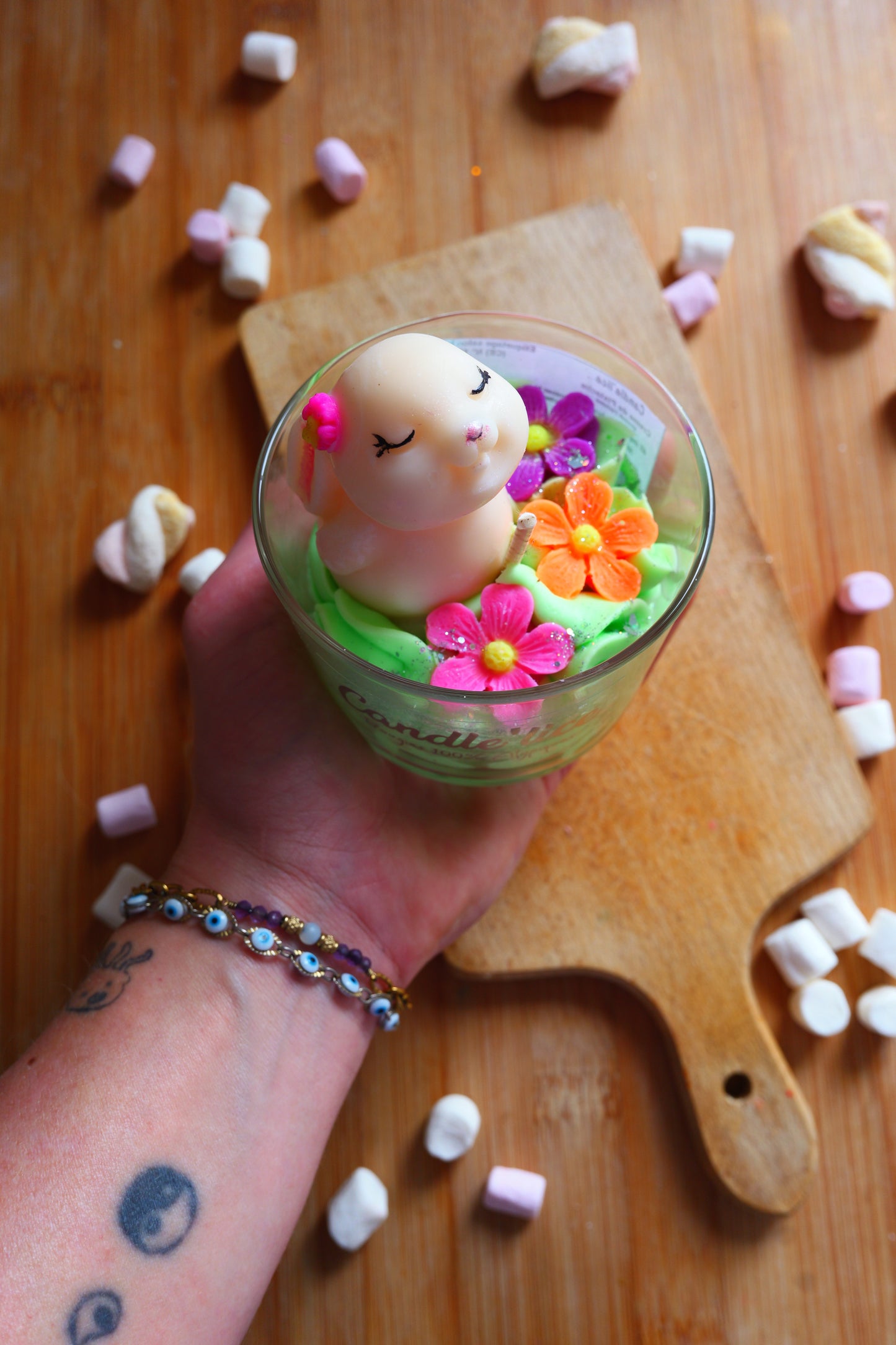 Bougie lapin pistache