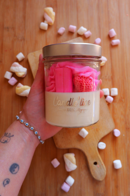 Bougie Milkshake Malabar fraise