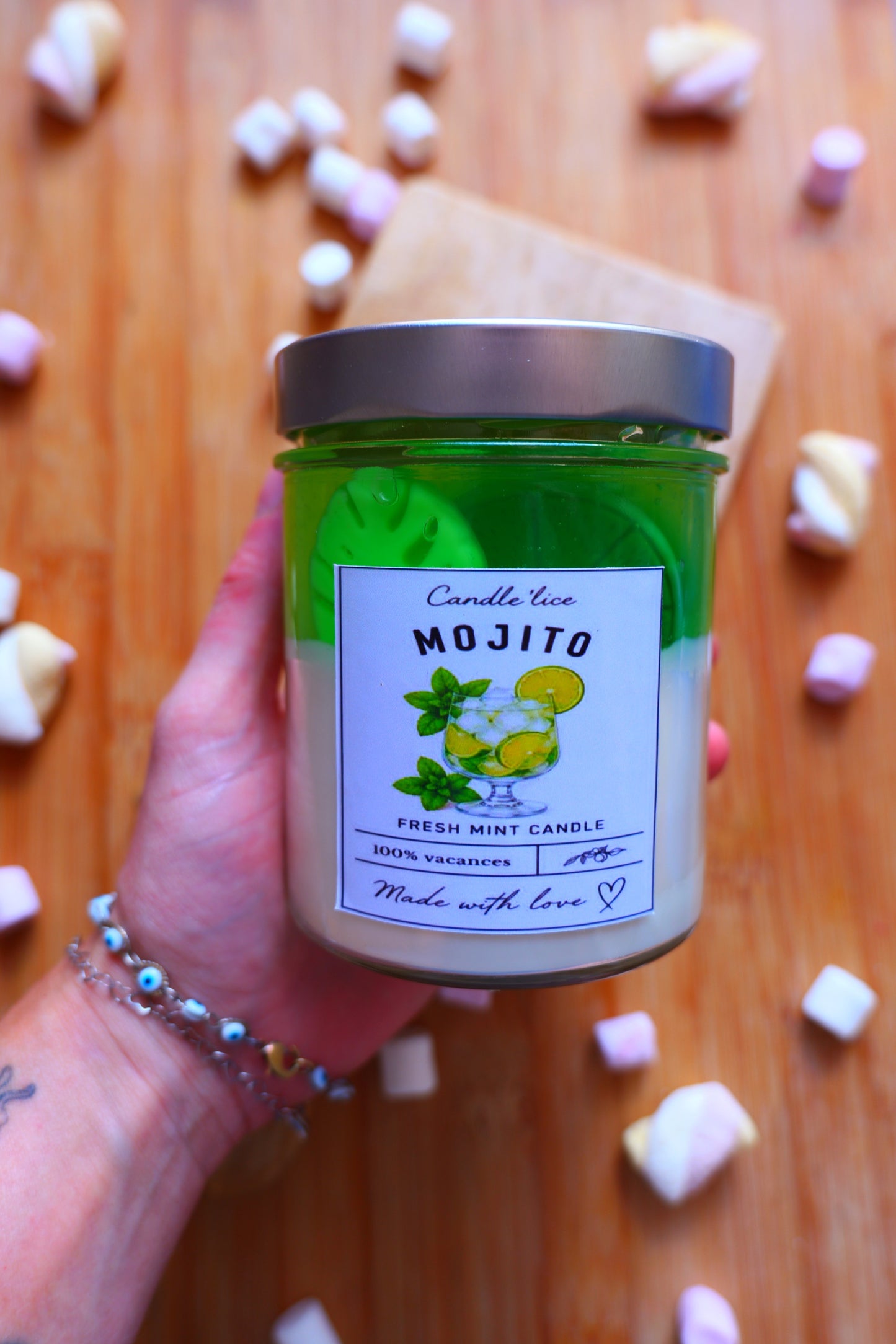Bougie mojito cocktail