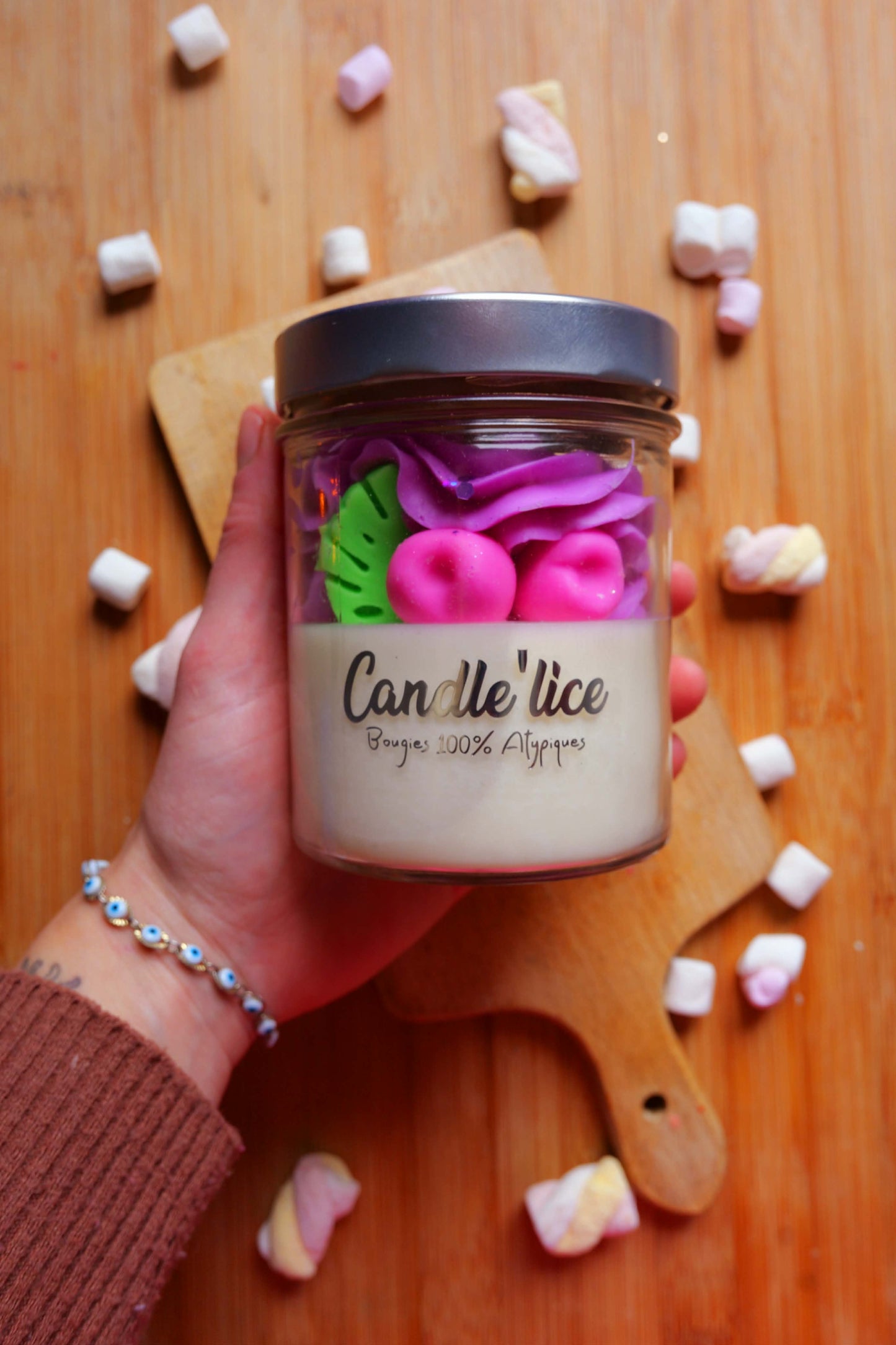 Bougie milkshake Cerise noire