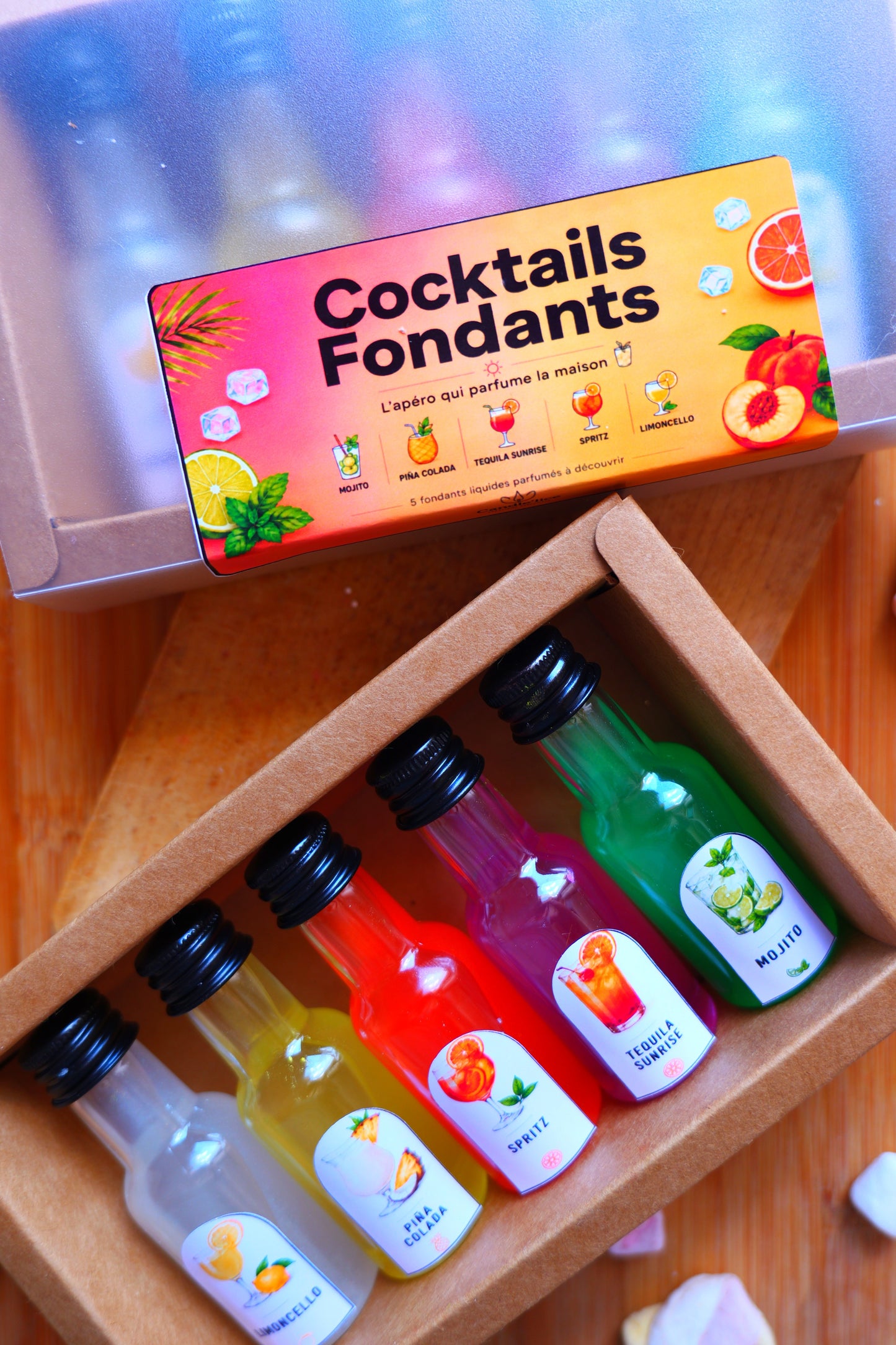 Coffret "l'apéro qui parfume" liqueurs fondantes