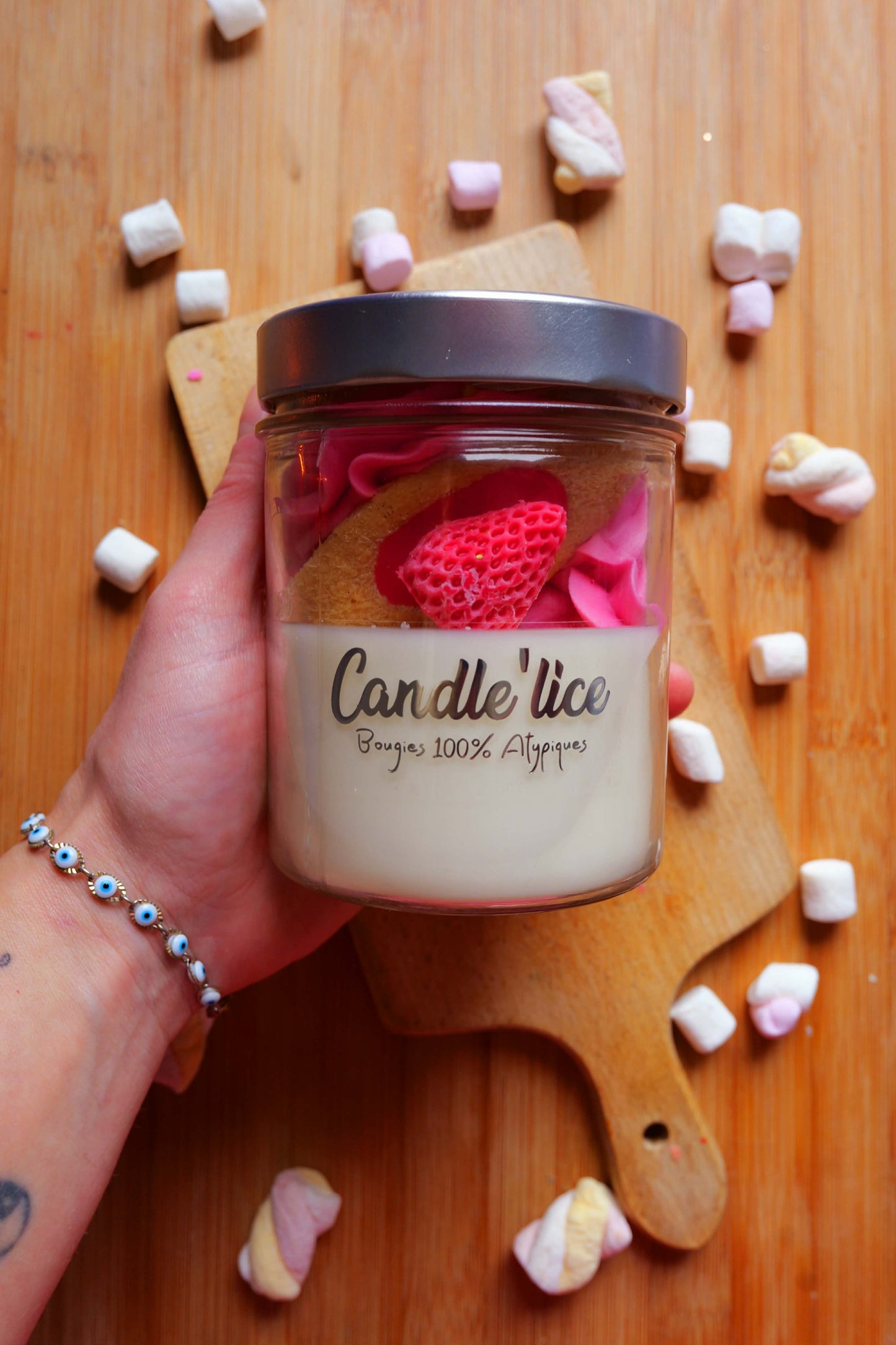 Bougie Milk XL barquette fraise tagada