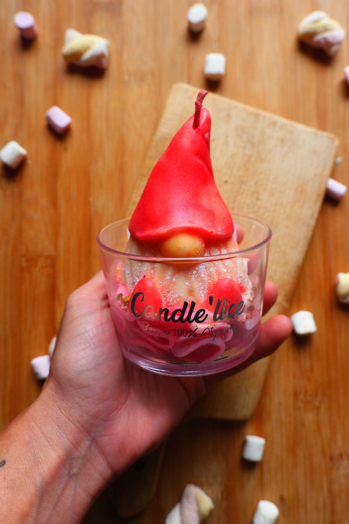 Bougie XL Gnomes de noel