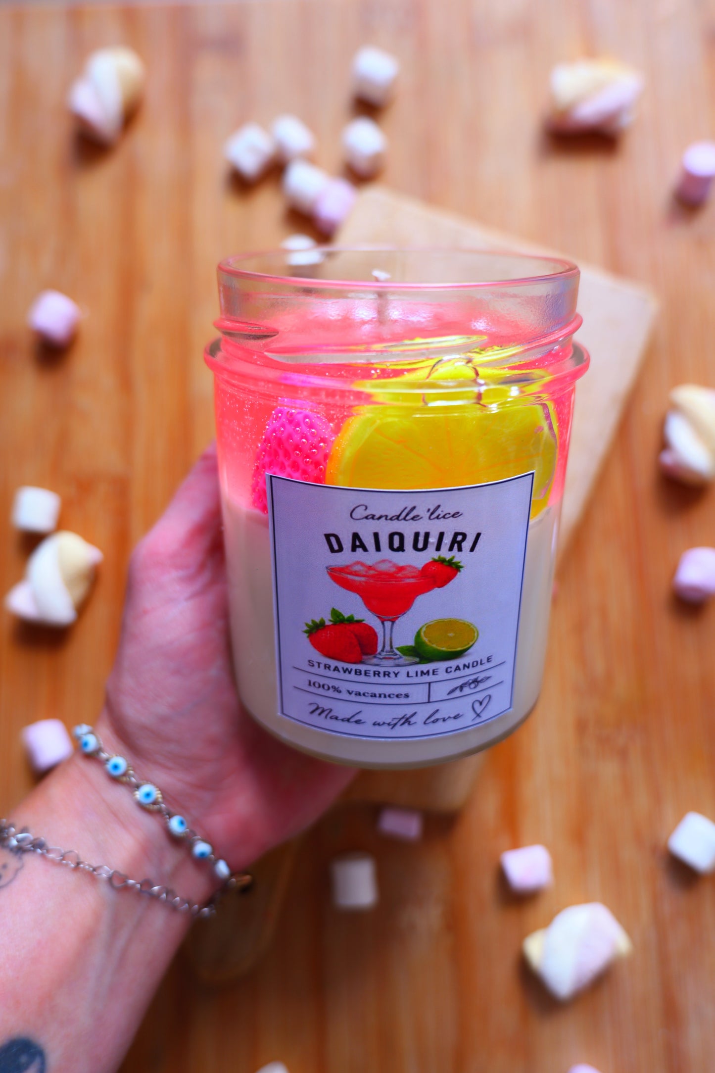 Bougie Daiquiri Fraise cocktail