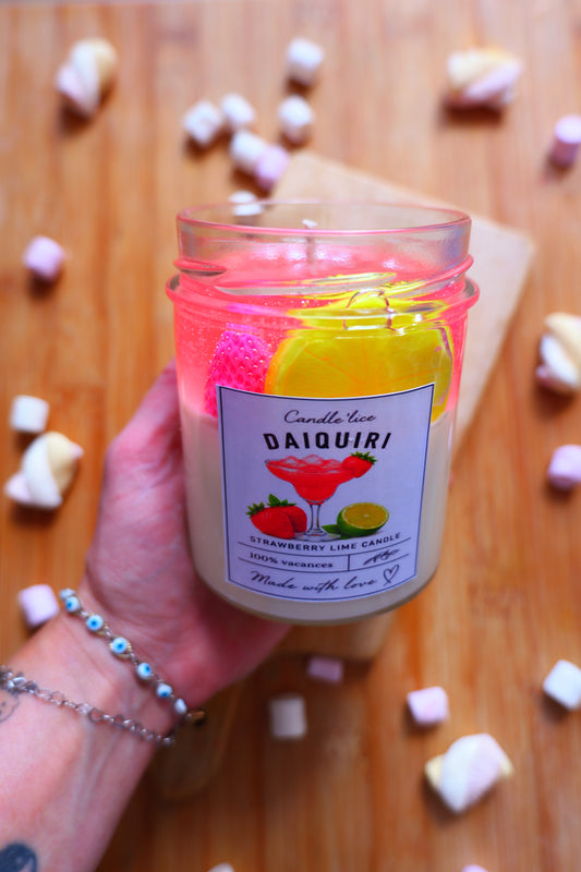 Bougie Daiquiri Fraise cocktail