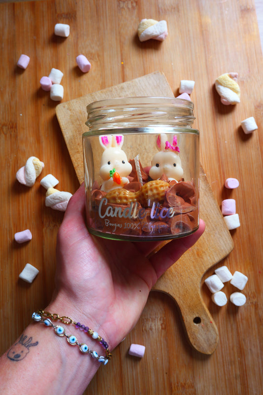 Bougie lapins cacahuetes