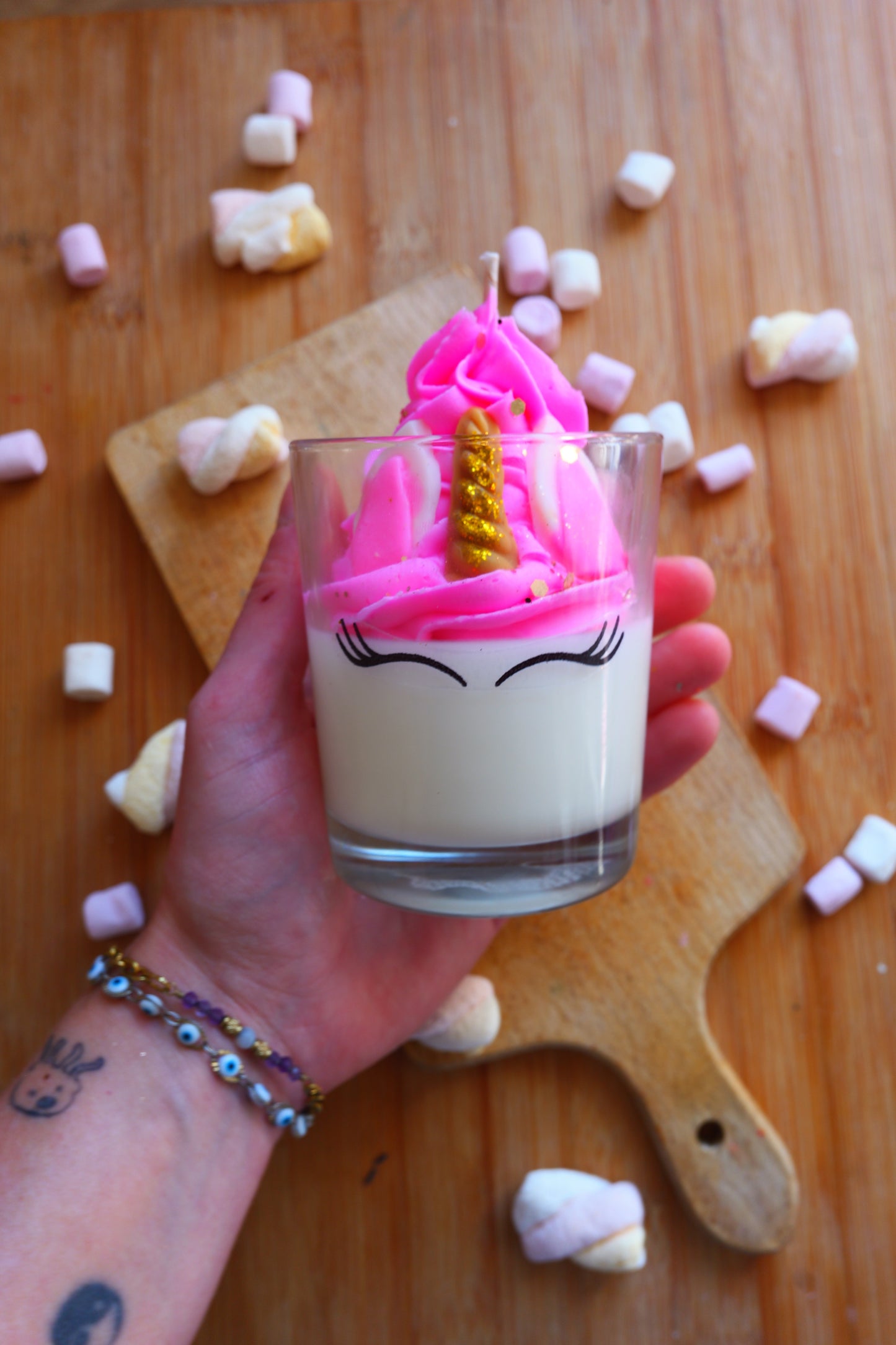 Bougie licorne XL Malabar fraise