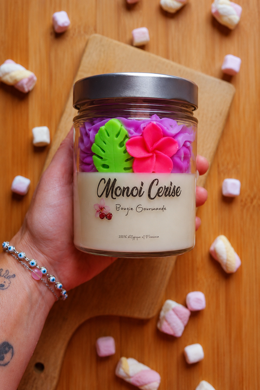 Bougie XL Monoi Cerise