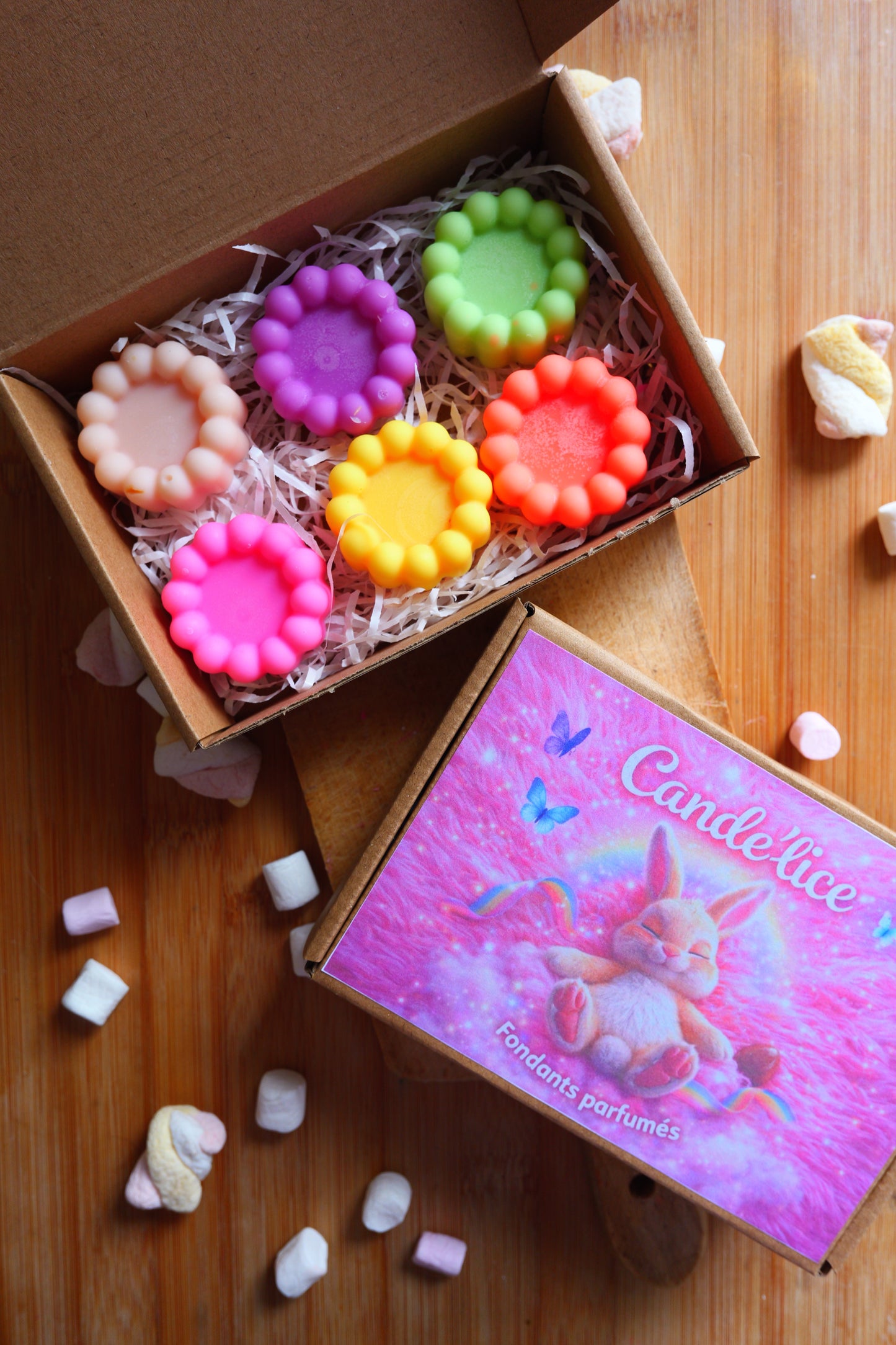 coffrets 6 fondants choco bloom