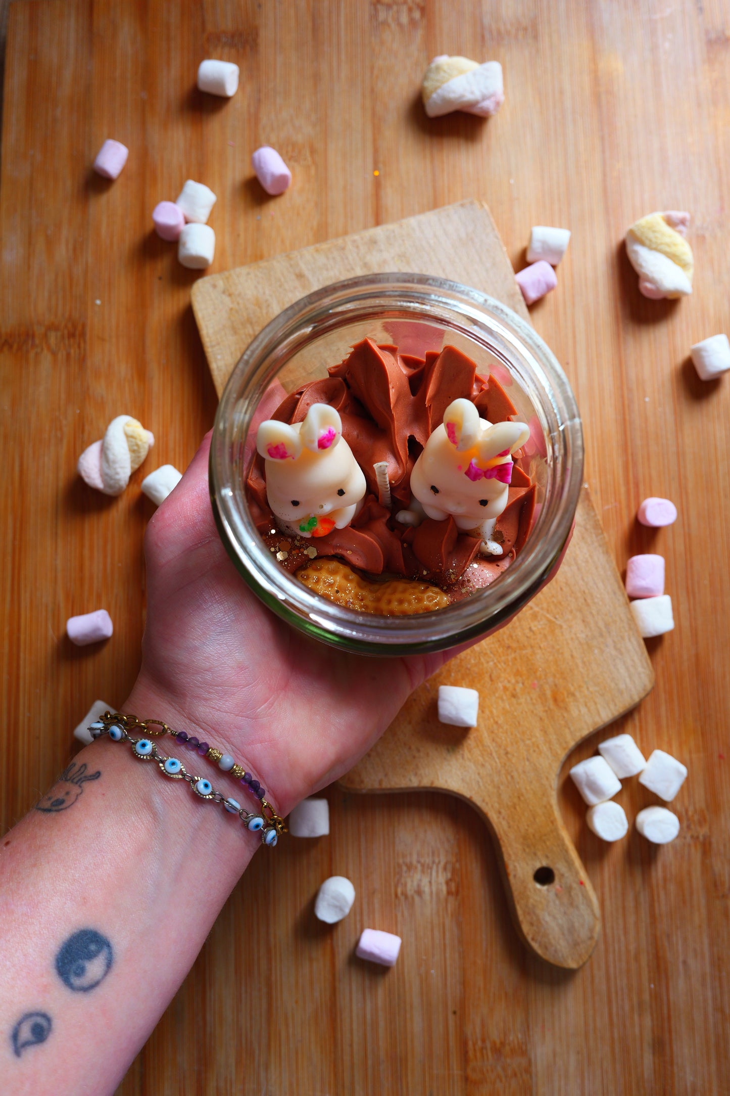 Bougie lapins cacahuetes