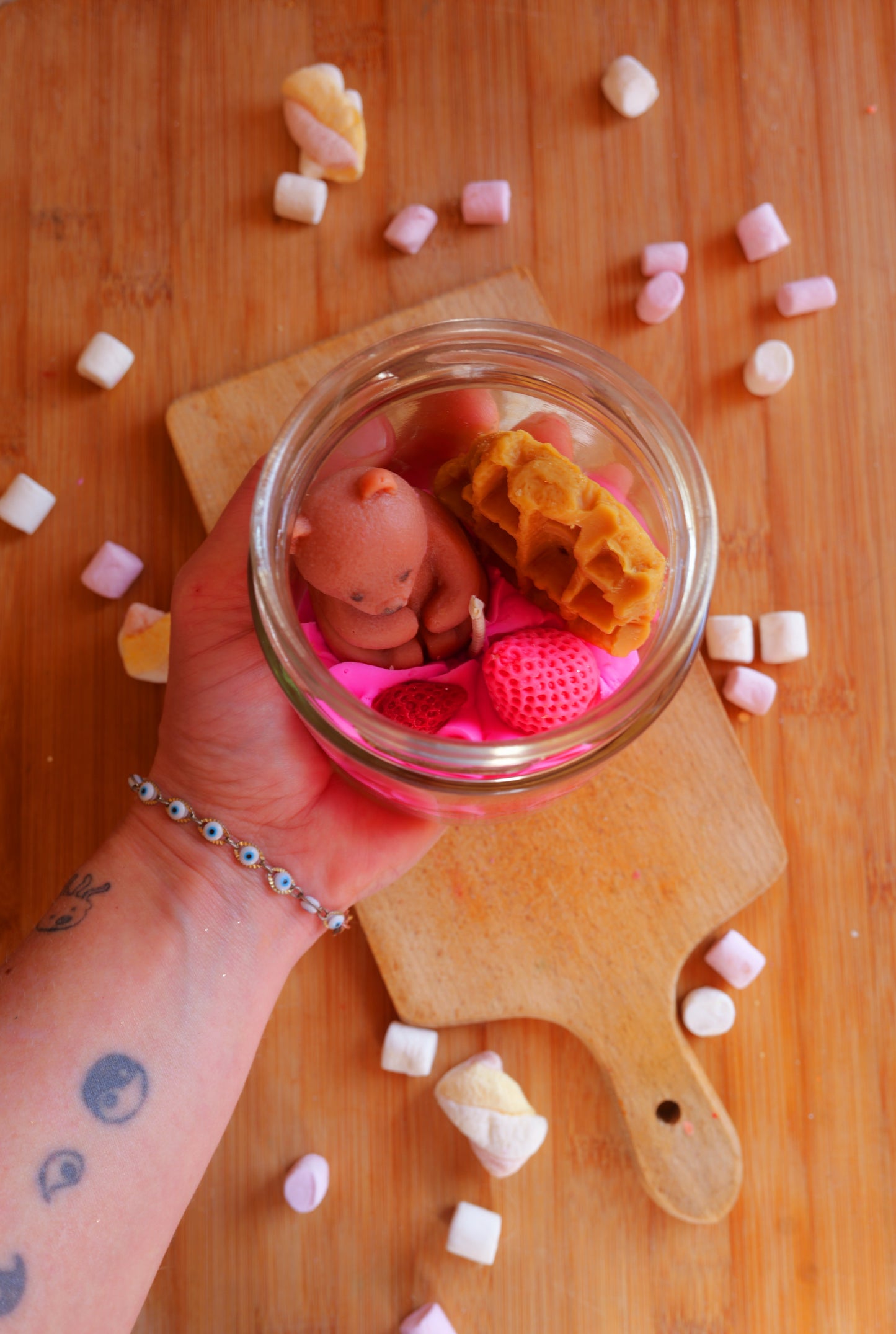 Bougie Ourson à la Fraise