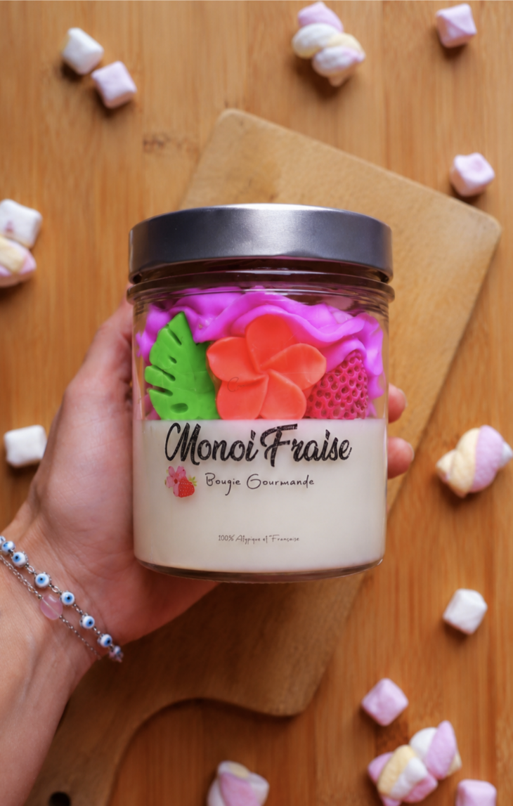 Bougie XL Monoï Fraise