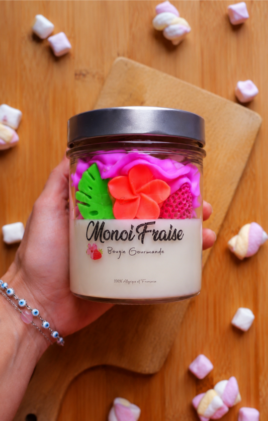 Bougie XL Monoï Fraise