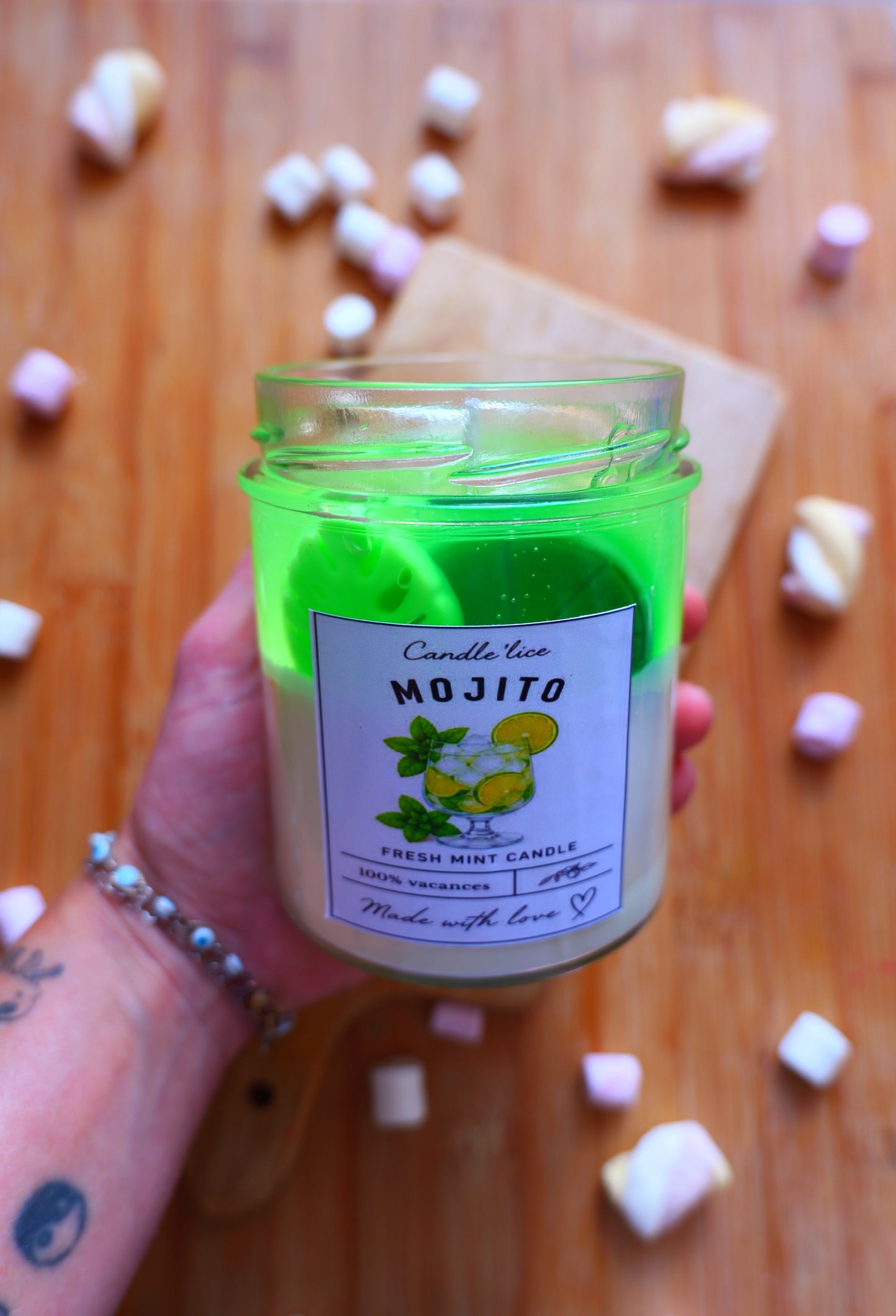 Bougie mojito cocktail