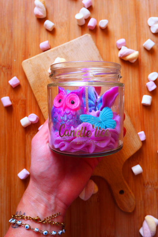 Bougie Hibou & Papillons