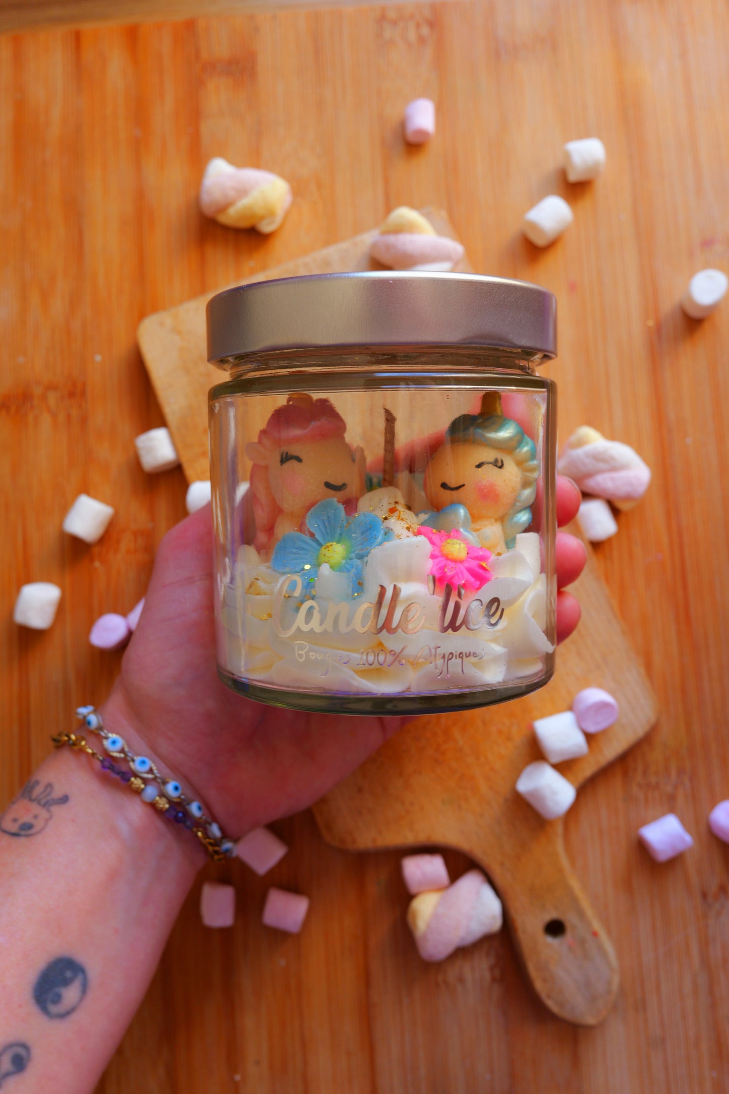 Bougie XL  Pet de Licornes