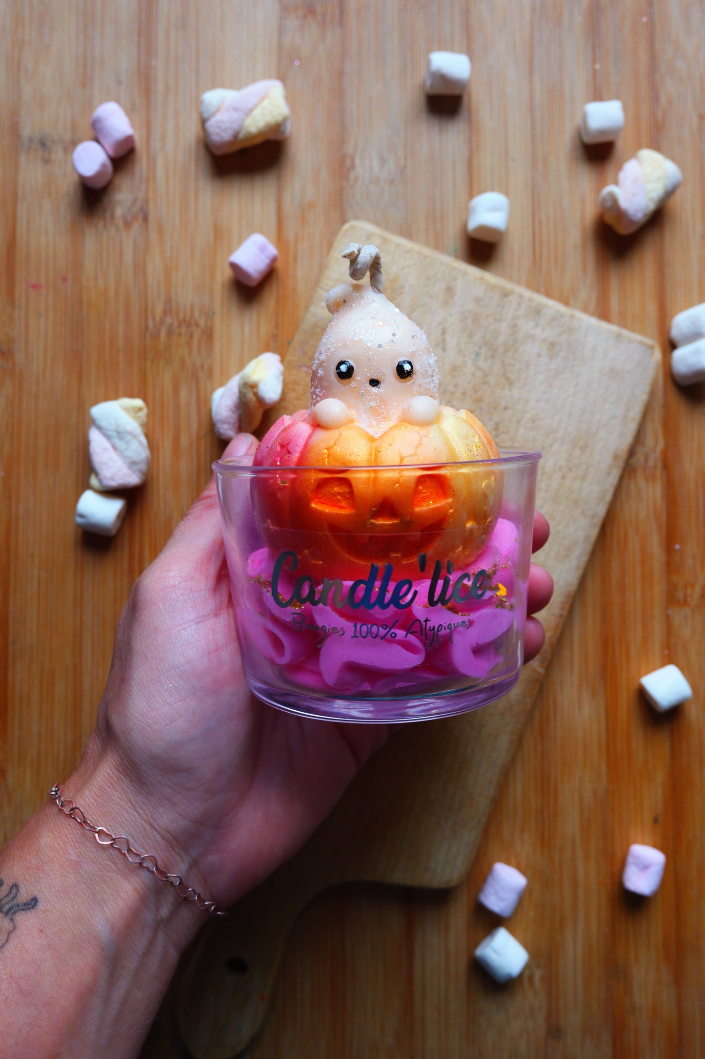 Bougie XL P'tit fantôme pumpkin